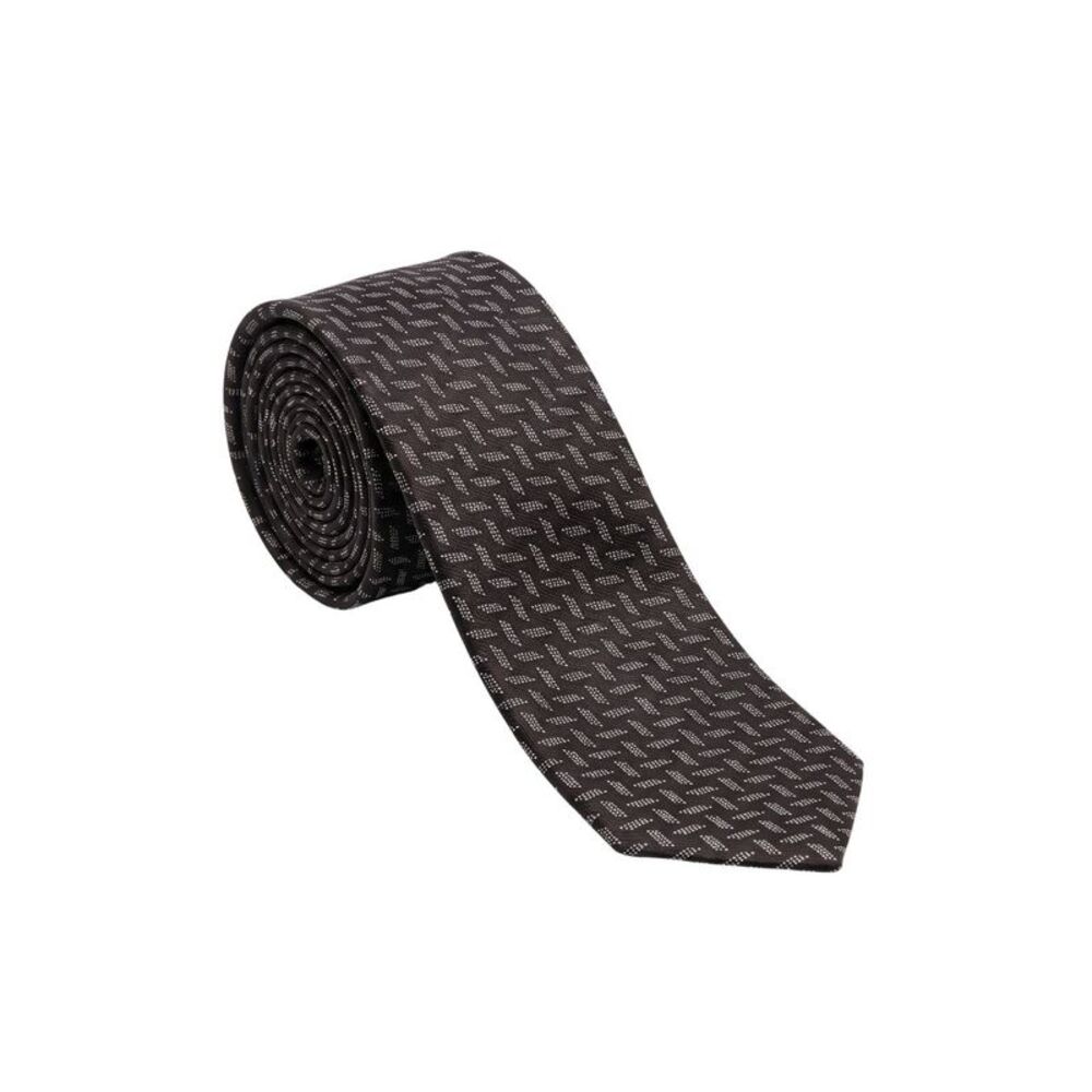 Armani Collezioni Mens Black / Gray Micro Geometric Neck Tie